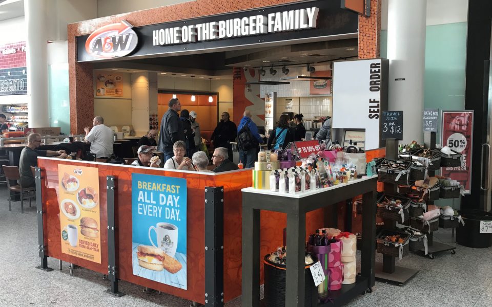 Quick Service Restaurant Construction, Cambria Design Build, Pearson International Airport, A&W